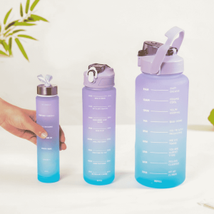 3-in-1 Jumbo Motivational Water Bottle – 3300ml Hydration Companion