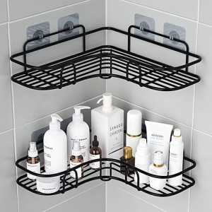 8 IronSpace Bathroom Corner Shelf Rack