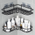 8 IronSpace Bathroom Corner Shelf Rack