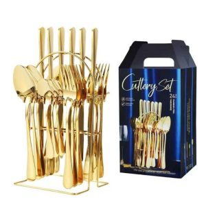 24-Pieces Stainless Steel Cutlery Set With Holder