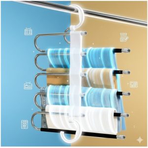5-in-1 Stainless Steel Trousers Rack Clothes Hanger