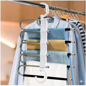 5-in-1 Stainless Steel Trousers Rack Clothes Hanger