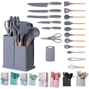 Silicone Non-Stick Cooking Spoon Set (Heat Resistant)