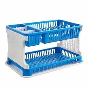 2-Layer Plastic Plate Rack / Dish Drainer