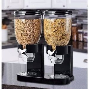 26 Double Cereal Dispenser – Dual Compartment Breakfast Storage
