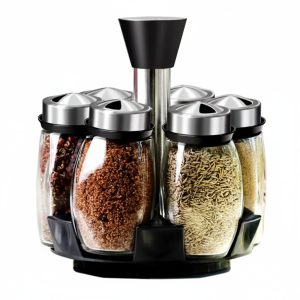 Rotating Spice Rack – 360° Turntable Organizer