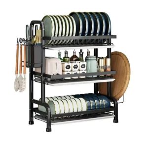 SpaceMax 3-Layer Plate Rack Organizer