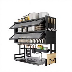 SpaceMax Over-the-Sink Double Step Plate Rack